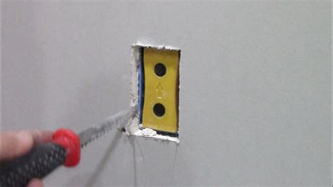 hanging drywall on ceiling and cutting out electrical boxes|easy way to cut drywall.